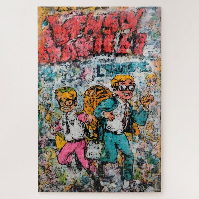 Retro Comic Duo Puzzle (Vertikal)