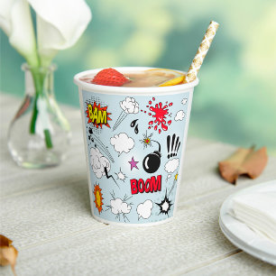 Retro Comic Explosion Pop Art Pappbecher