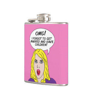 RETRO COMIC-Gewohnheitsflasche Flachmann