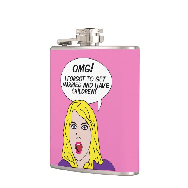 RETRO COMIC-Gewohnheitsflasche Flachmann (Links)