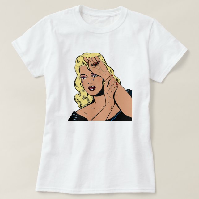 Retro Comic Girl T-Shirt (Design vorne)
