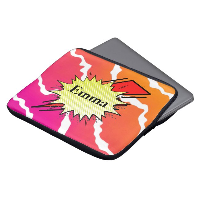 Retro-Comic Laptopschutzhülle (Vorne Oben)