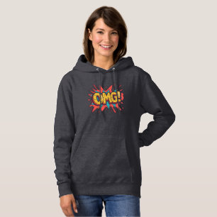 Retro-Comic-„OMG!“-Pop-Art-Streetwear-T-Shirt Hoodie
