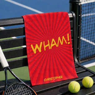 Retro-Comic-Pop-Art-Name-Sport Handtuch