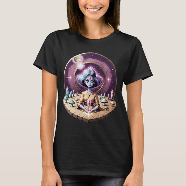Retro Comic Psychedelic Spirit Art T-Shirt (Vorderseite)