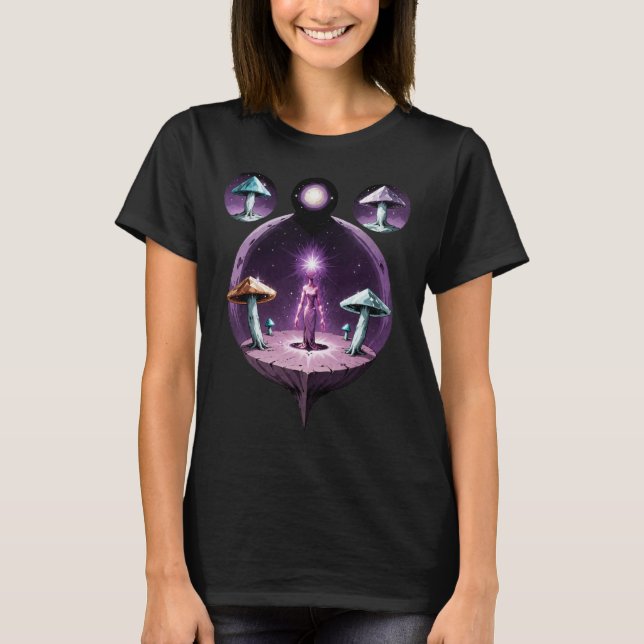 Retro Comic Psychedelic Spirit Art T-Shirt (Vorderseite)