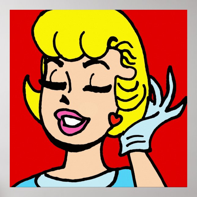 Retro Comic Strip Beauty Poster (Vorne)