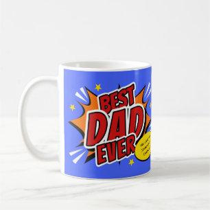 Retro-Comic-Superhelden-Bester-Vater-aller-Zeiten Kaffeetasse