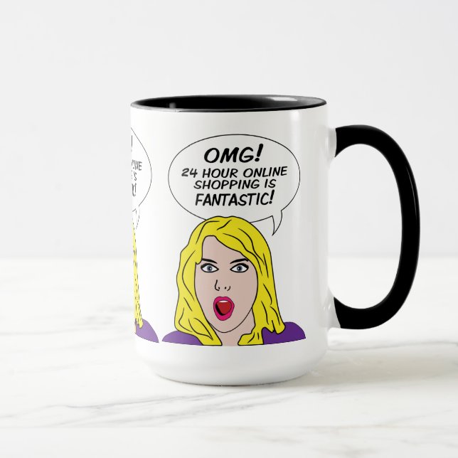 RETRO-COMIC-Tasse Tasse (Rechts)