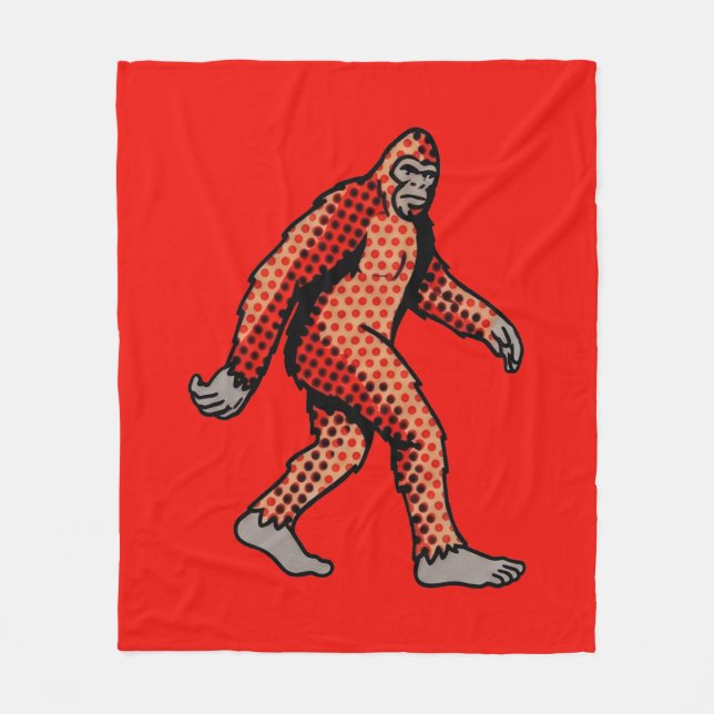 Retro-Comic-Waldkreatur-Pop-Art-Panel Fleecedecke (Vorderseite)