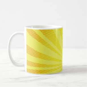 retro comic yellow background raster gradient half kaffeetasse