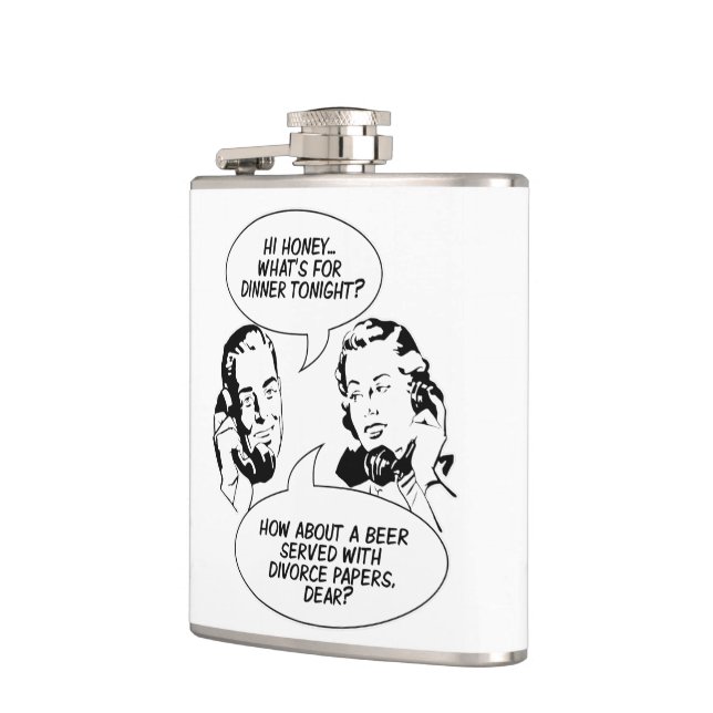 RETRO-COMICEN-benutzerdefinierte Flasche Flachmann (Links)