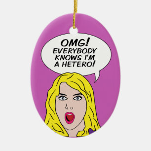 RETRO-COMICEN KERAMIK ORNAMENT