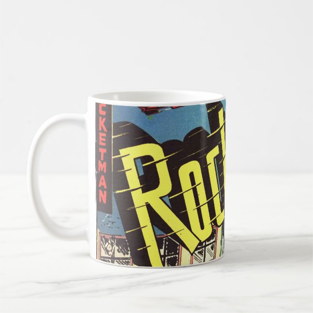 Retro-Comics - Rocketman Kaffeetasse (Links)
