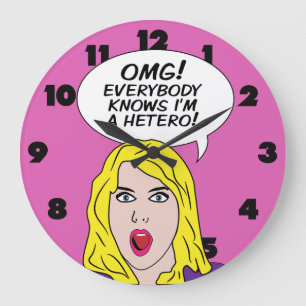 RETRO COMICS wall clock Große Wanduhr