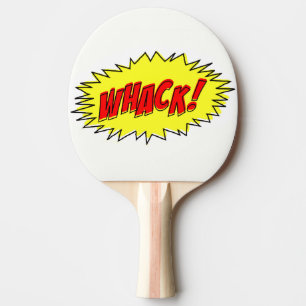 Retro ComicWhackWhack! Klingeln Pong Paddel Tischtennis Schläger