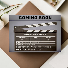 Retro Comon Movie Film Clap Board Hochzeit Save The Date