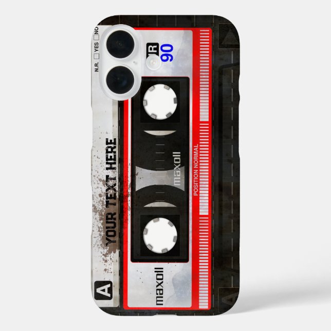 Retro-Compact-Audiokassette | DJ Best Gifts iPhone 16 Hülle (Rückseite)