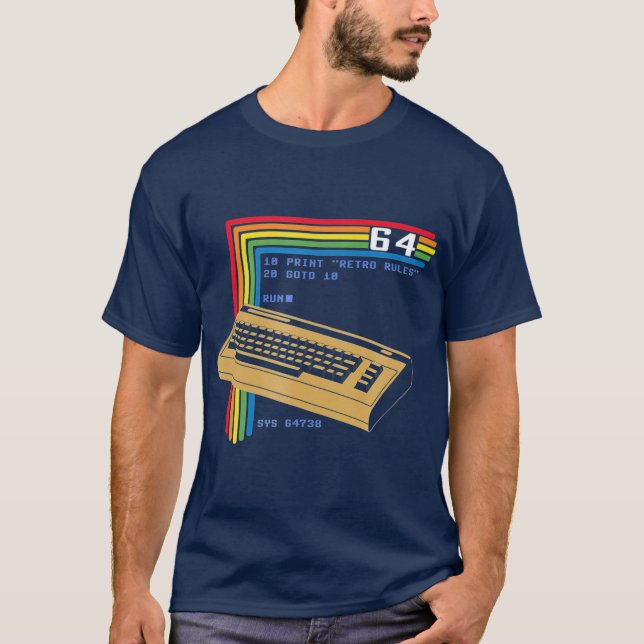 Retro-Computer C64 T-Shirt (Vorderseite)