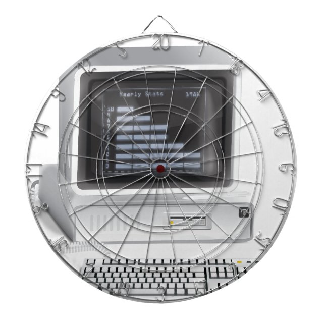 Retro-Computer Dartscheibe (vorne)