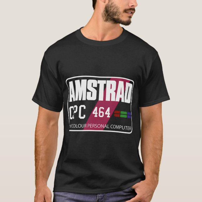 Retro-Computerspiele Amstrad CPC 464 Personal Comp T-Shirt (Vorderseite)