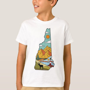 Retro Concord New Hampshire White Mountain T-Shirt