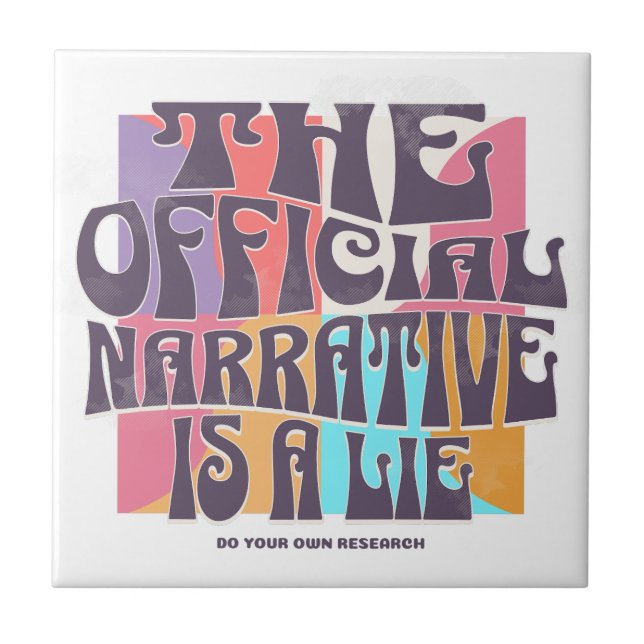 Retro Conspiracy Theory Fliese (Vorderseite)