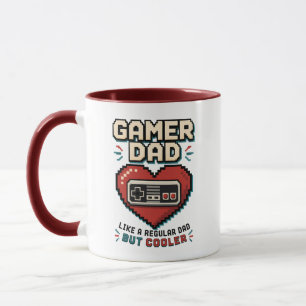 Retro-Controller Pixel-Herz Gamer-Vater Tasse
