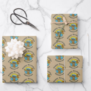 Retro Cookie Monster Geschenkpapier Set
