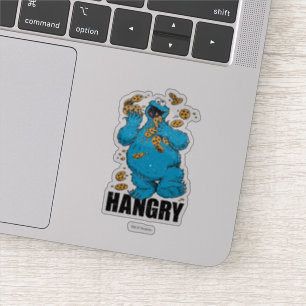 Retro Cookie Monster Hangry Aufkleber