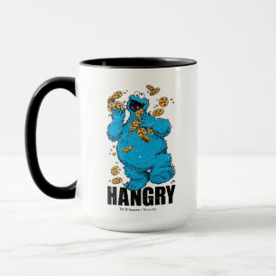 Retro Cookie Monster Hangry Tasse