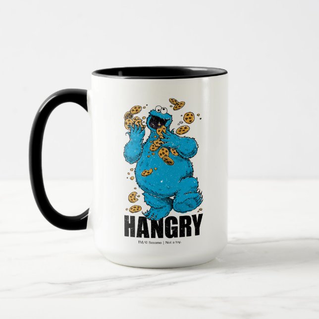 Retro Cookie Monster | Hangry Tasse (Links)