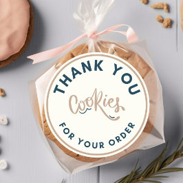Retro Cookies thank you for your order Runder Aufkleber