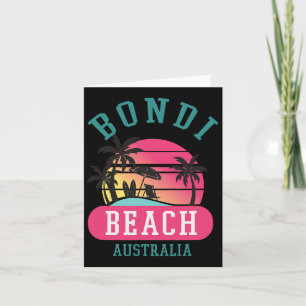 Retro Cool Bondi Beach Original Australien Strände Karte