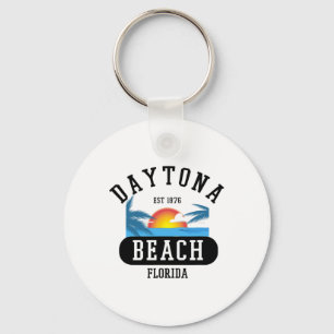 Retro Cool Daytona Beach Mens Womens Florida Beach Schlüsselanhänger