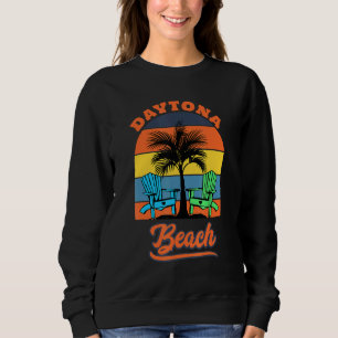 Retro Cool Daytona Beach Vacation Design Florida B Sweatshirt