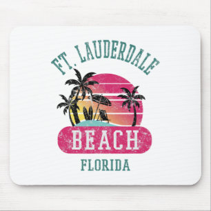 Retro Cool Ft. Lauderdale Vintage Herren Damen Fl Mousepad