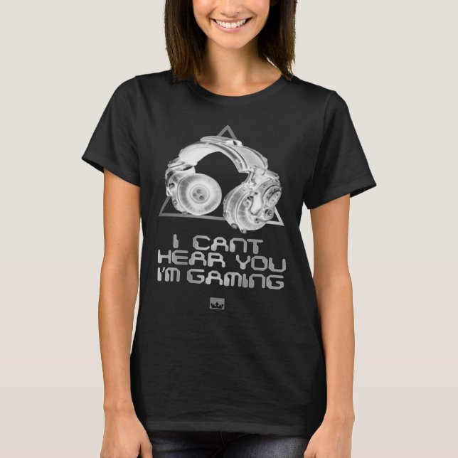 Retro Cool Funky i Can't Hear You I'm Gaming Graph T-Shirt (Vorderseite)