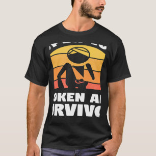 Retro Cool gebrochene Studienarm Knochenverletzung T-Shirt