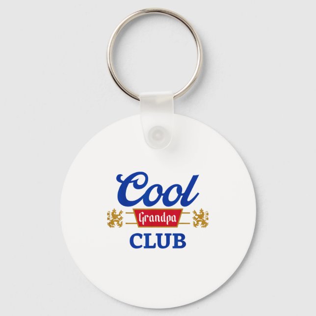 Retro Cool Grandpa Club Family Matching Father's D Schlüsselanhänger (Vorderseite)
