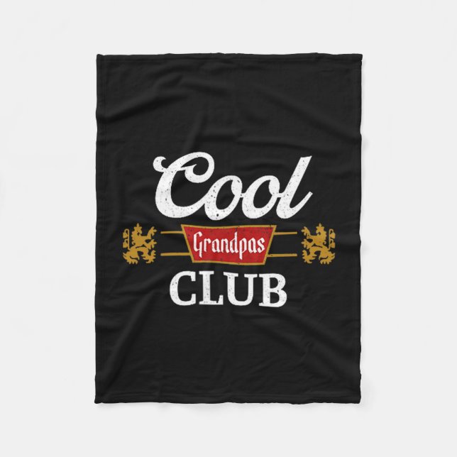 Retro Cool Grandpas Club Family Matching Father's  Fleecedecke (Vorderseite)