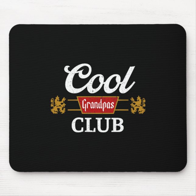 Retro Cool Grandpas Club Family Matching Father's  Mousepad (Vorne)