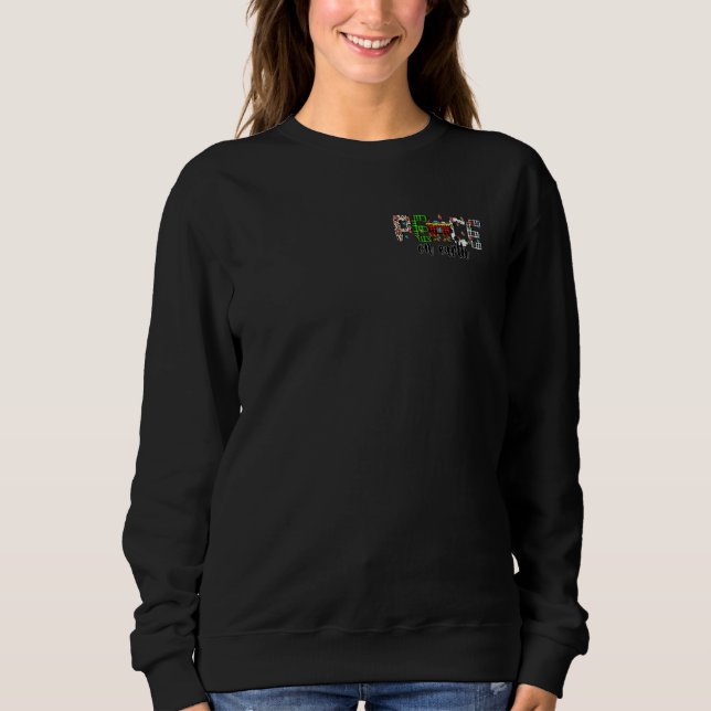 Retro Cool Graphic Peaceful For Cold Christmas Day Sweatshirt (Vorderseite)