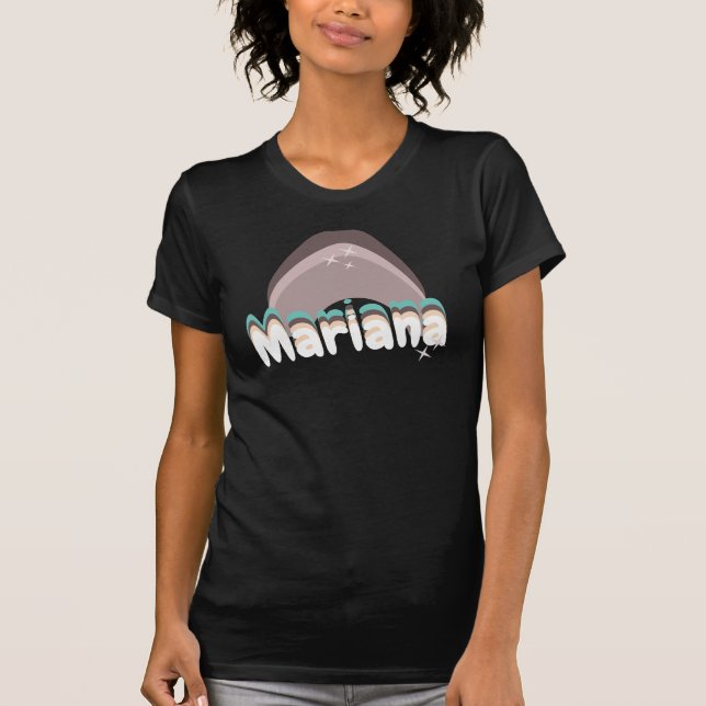 Retro Cool Rainbow Earthy Name T - Shirt (Vorderseite)