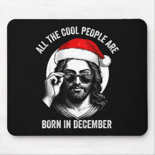 Retro Coole Leute Werden Im Dezember Christlich C  Mousepad