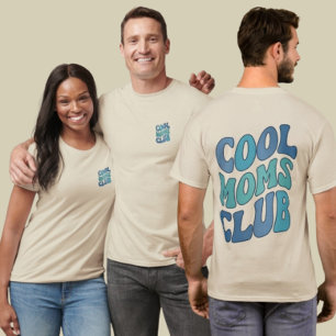 Retro Coole Mamas Club Mutterschaft T - Shirt Gesc