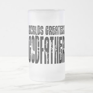 Retro coole Paten: Der bestste Pate der Welt Mattglas Bierglas