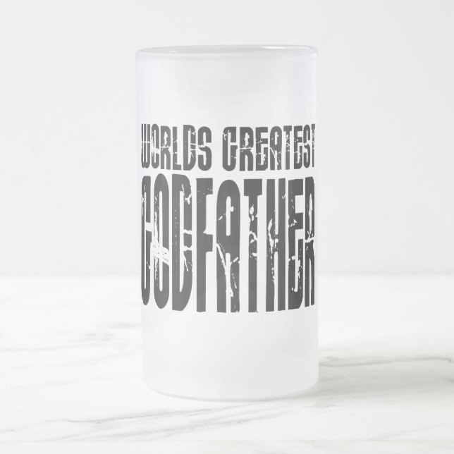 Retro coole Paten: Der bestste Pate der Welt Mattglas Bierglas (Mittel)