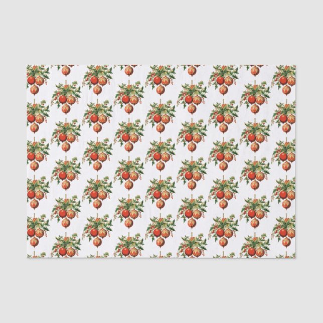 Retro Coole Weihnachtsbaumdekorationen Seidenpapier (Vorderseite)