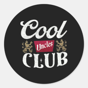 Retro Cooler Onkel Club Bester Onkel überhaupt Lus Runder Aufkleber